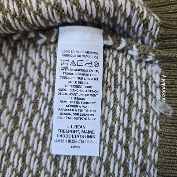 NWT *SOLD OUT* Men's L.L. Bean Merino Wool Sweater LOONS Lake Maine Bird - Picture 8 of 9